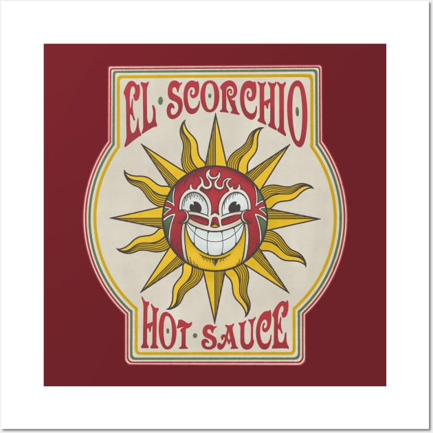 El Scorchio Hot Sauce Wall Art by gubbydesign